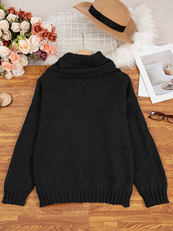 ZELINA | Long Sleeve Sweater with Pocket