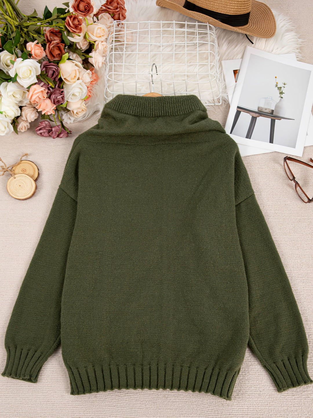 ZELINA | Long Sleeve Sweater with Pocket