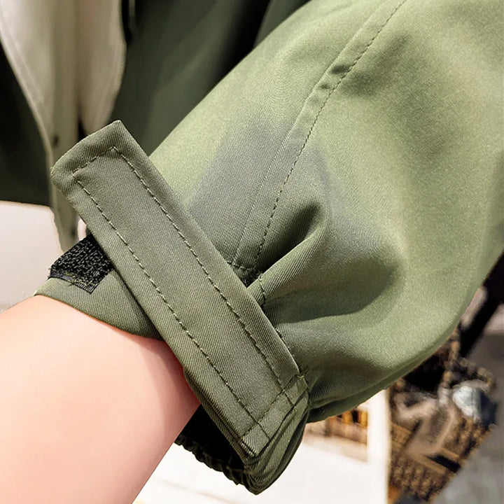 NATI | Two-Layer Hooded Jacket with Snap and Zip Closure
