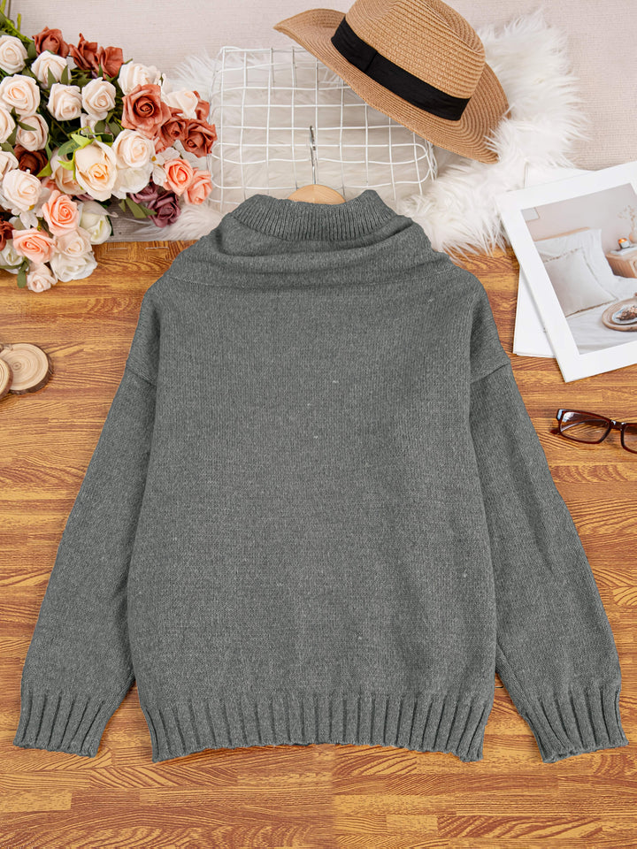 ZELINA | Long Sleeve Sweater with Pocket