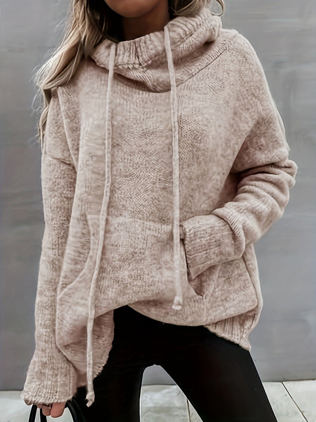 ZELINA | Long Sleeve Sweater with Pocket