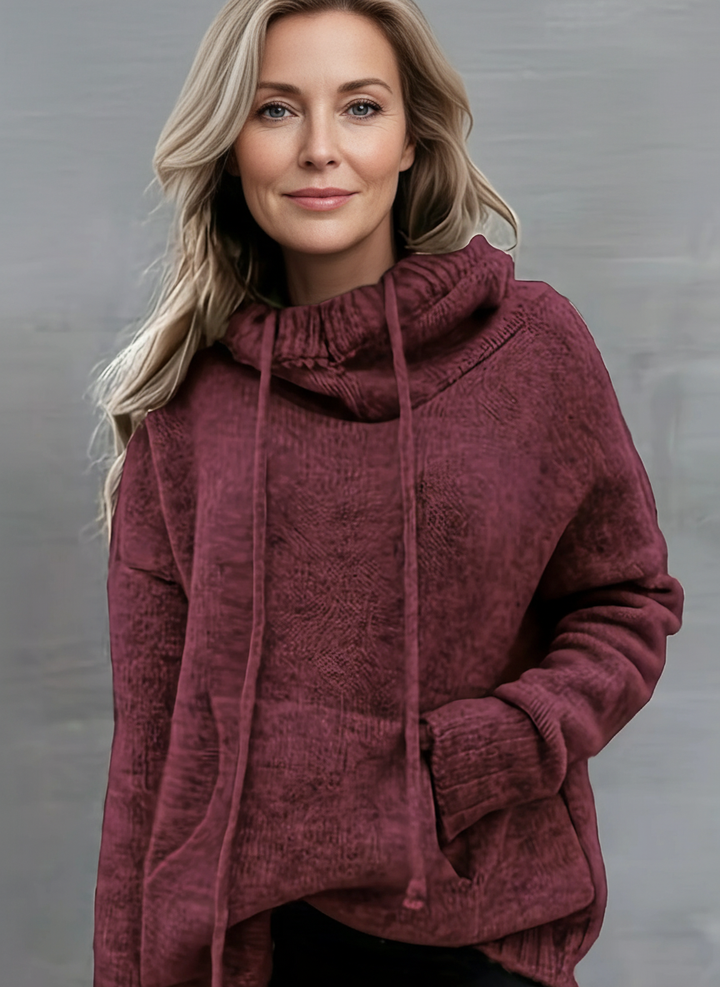 ZELINA | Long Sleeve Sweater with Pocket